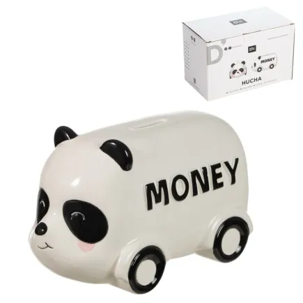 Hucha Panda Furgoneta Cerámica | Hucha Original Decorativa